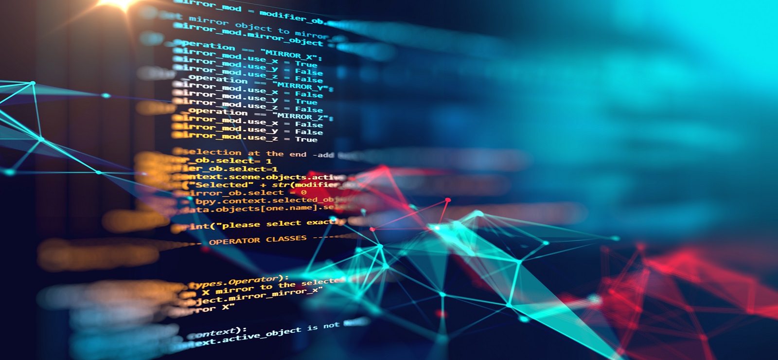 Code on computer screen
